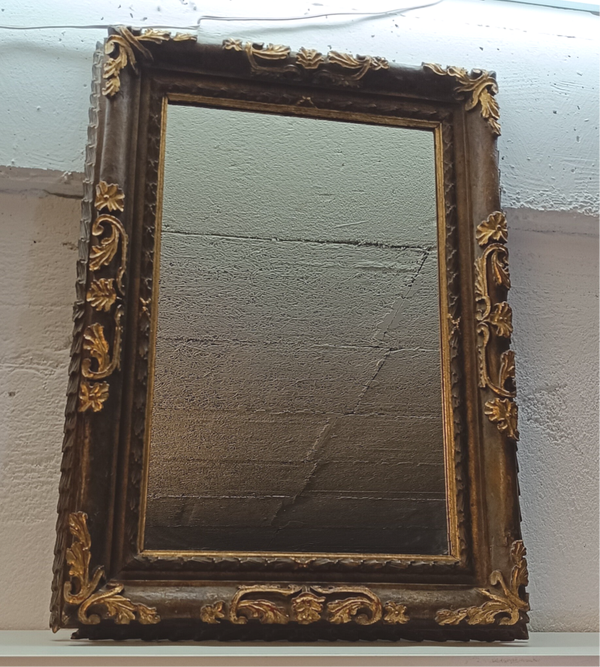 Antike Holz Spiegel Wandspiegel 67x48 cm