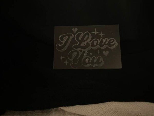 “I Love You” – Etched Decorative Panel