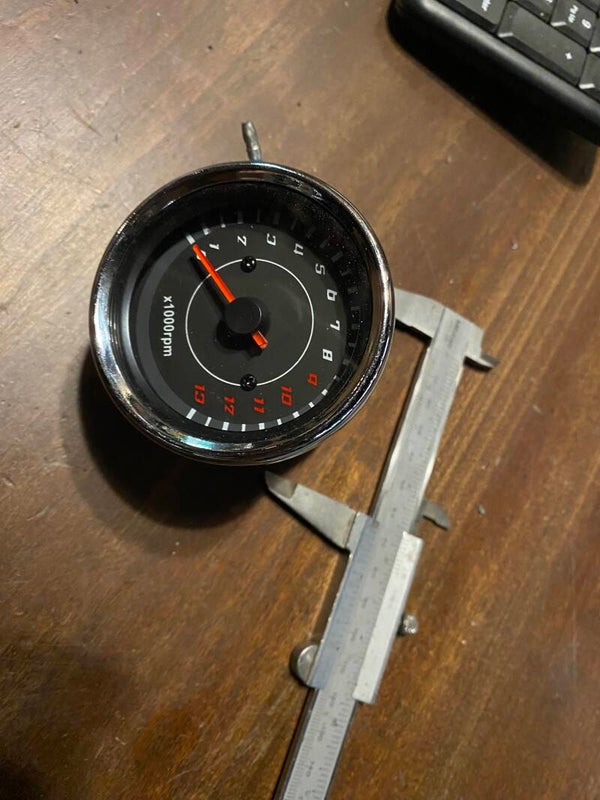 toerenteller chroom diameter 70mm