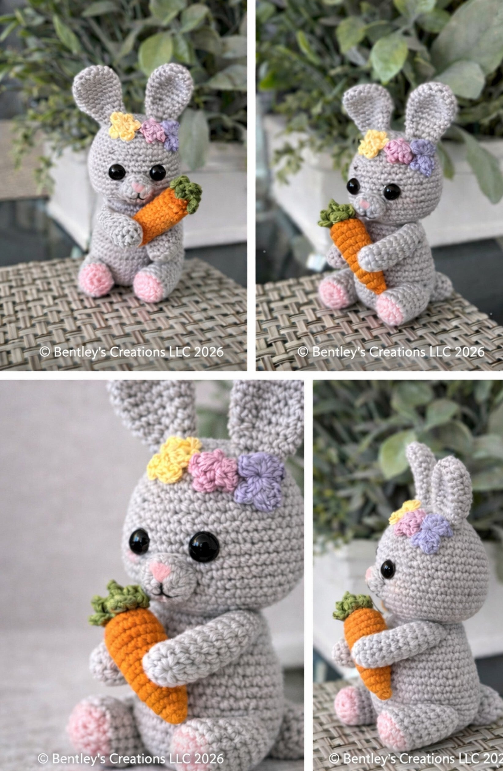Gray Bunny with Carrot