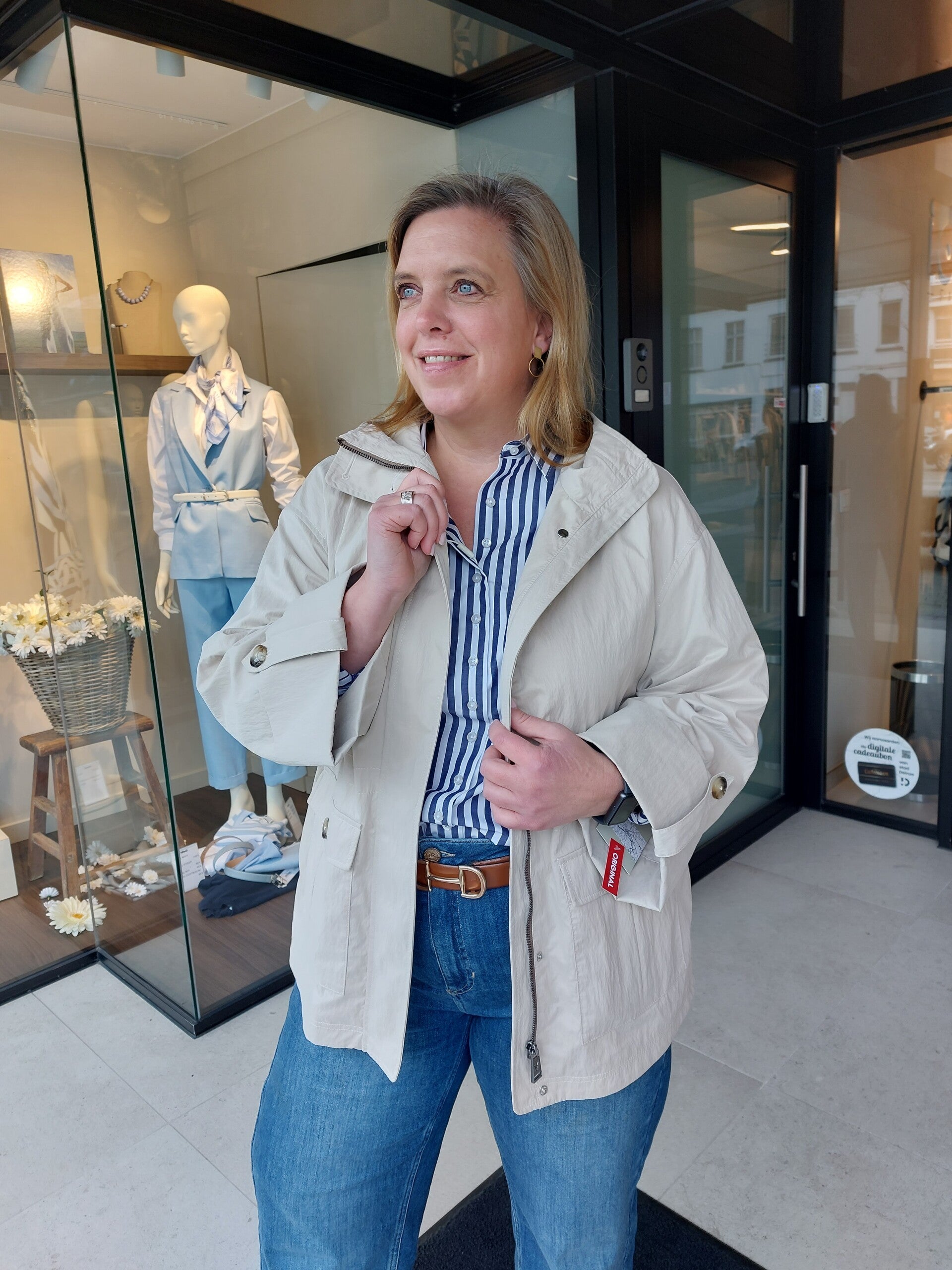 Jas beige met kap - Fuchs