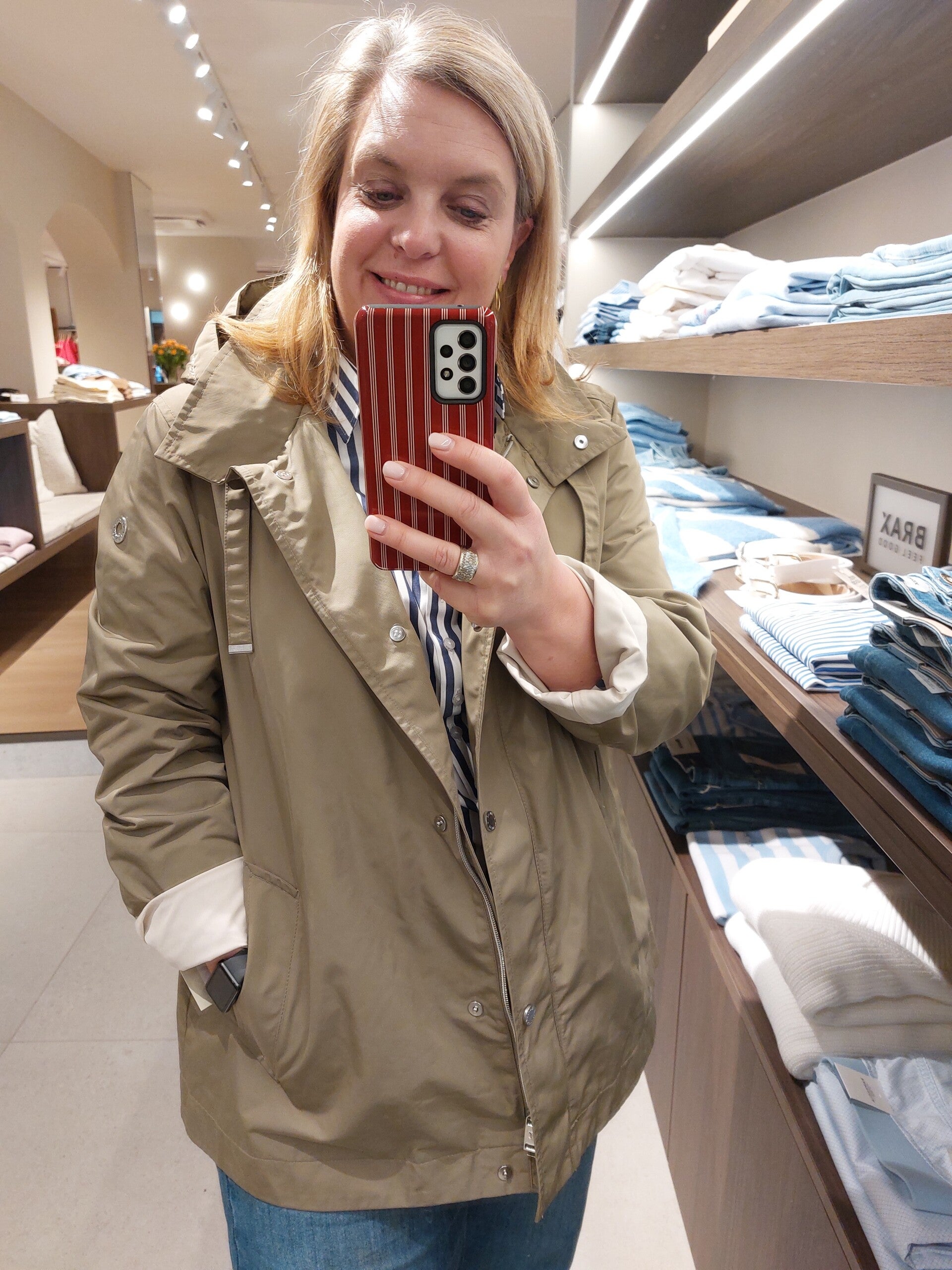 Jas kaki met kap - Fuchs