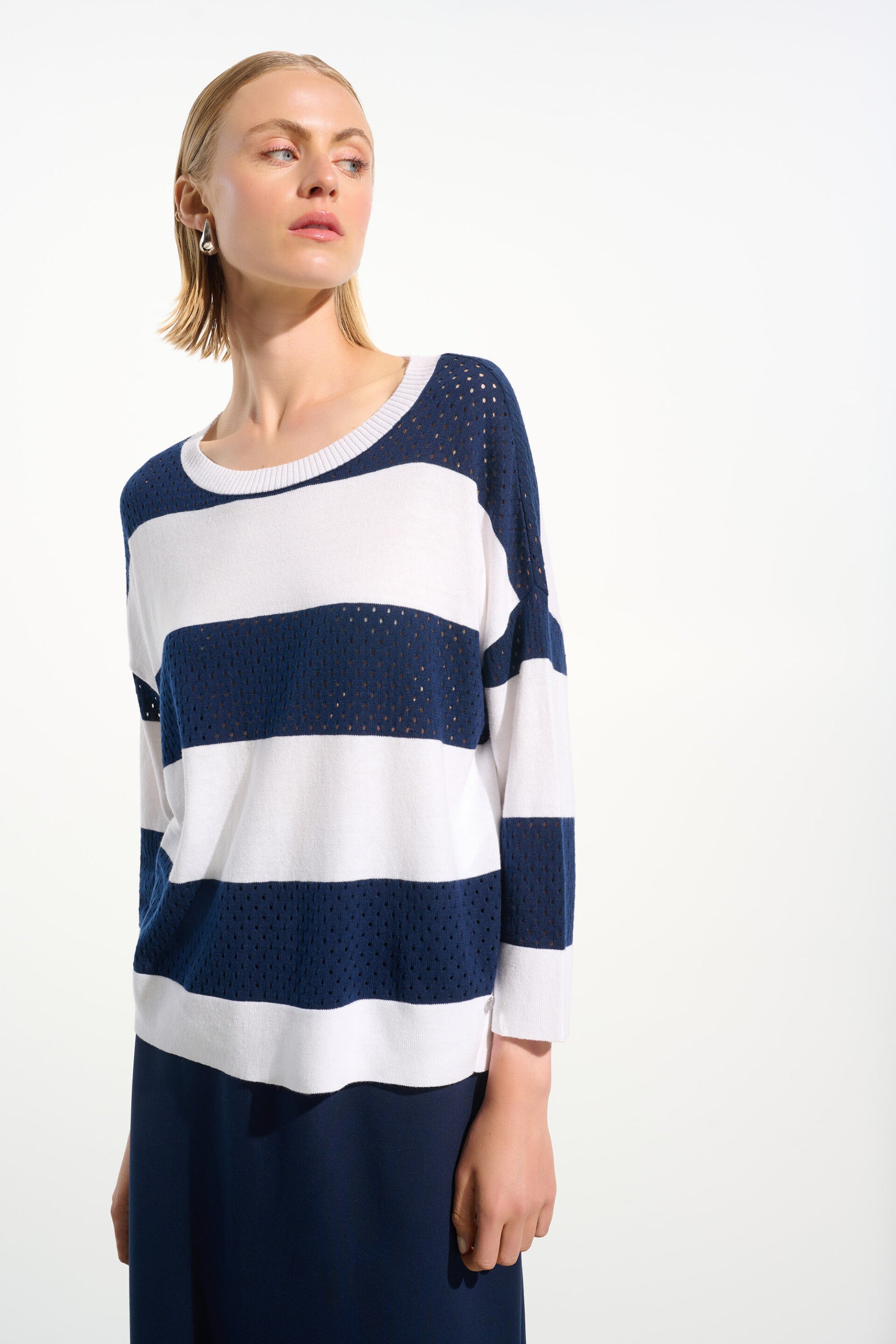 Pull navy wit gestreept 261635- Joseph Ribkoff