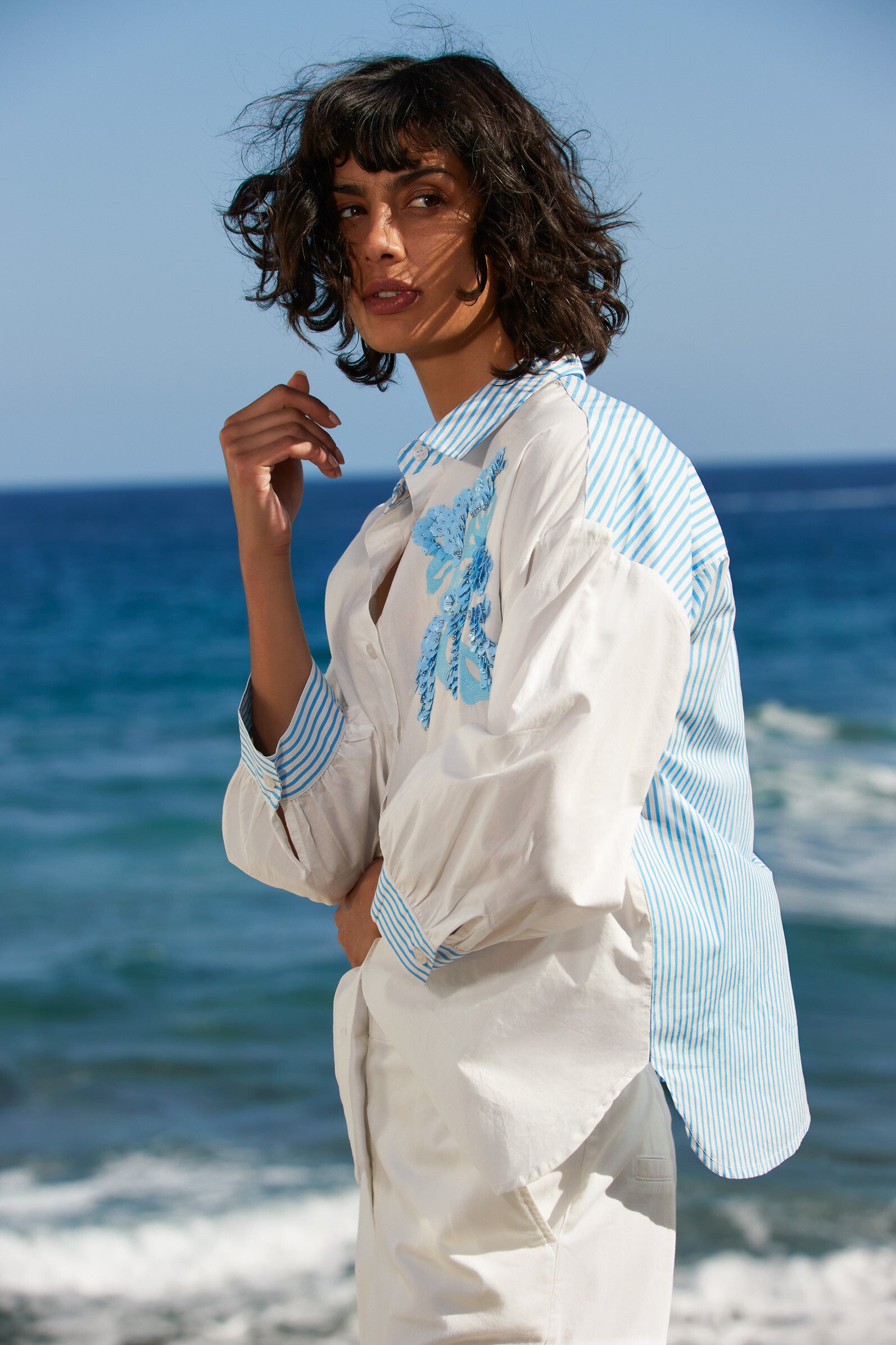 Bloes wit A1876BL/C Salene denim