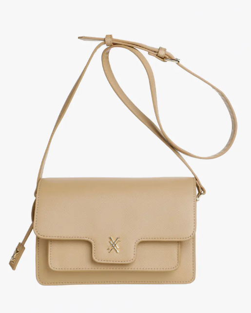 Klassieke schoudertas - licht beige