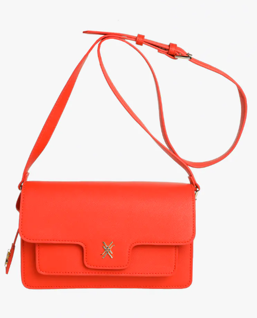 Klassieke schoudertas - koraal