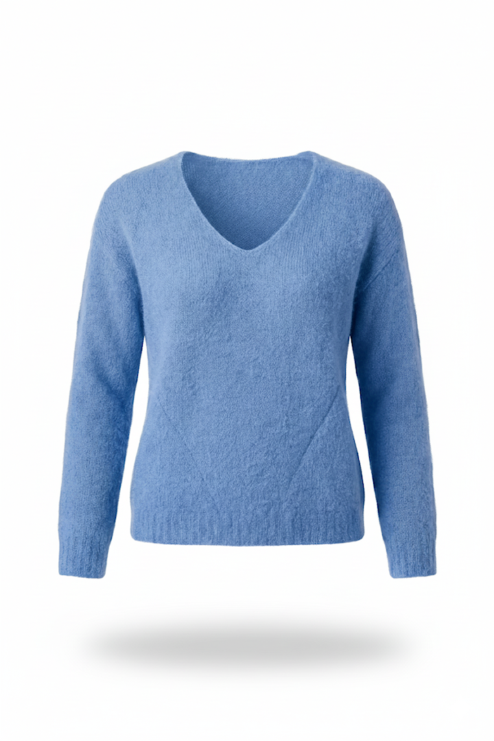 Pull V-hals Snag lily blue - Due Amanti