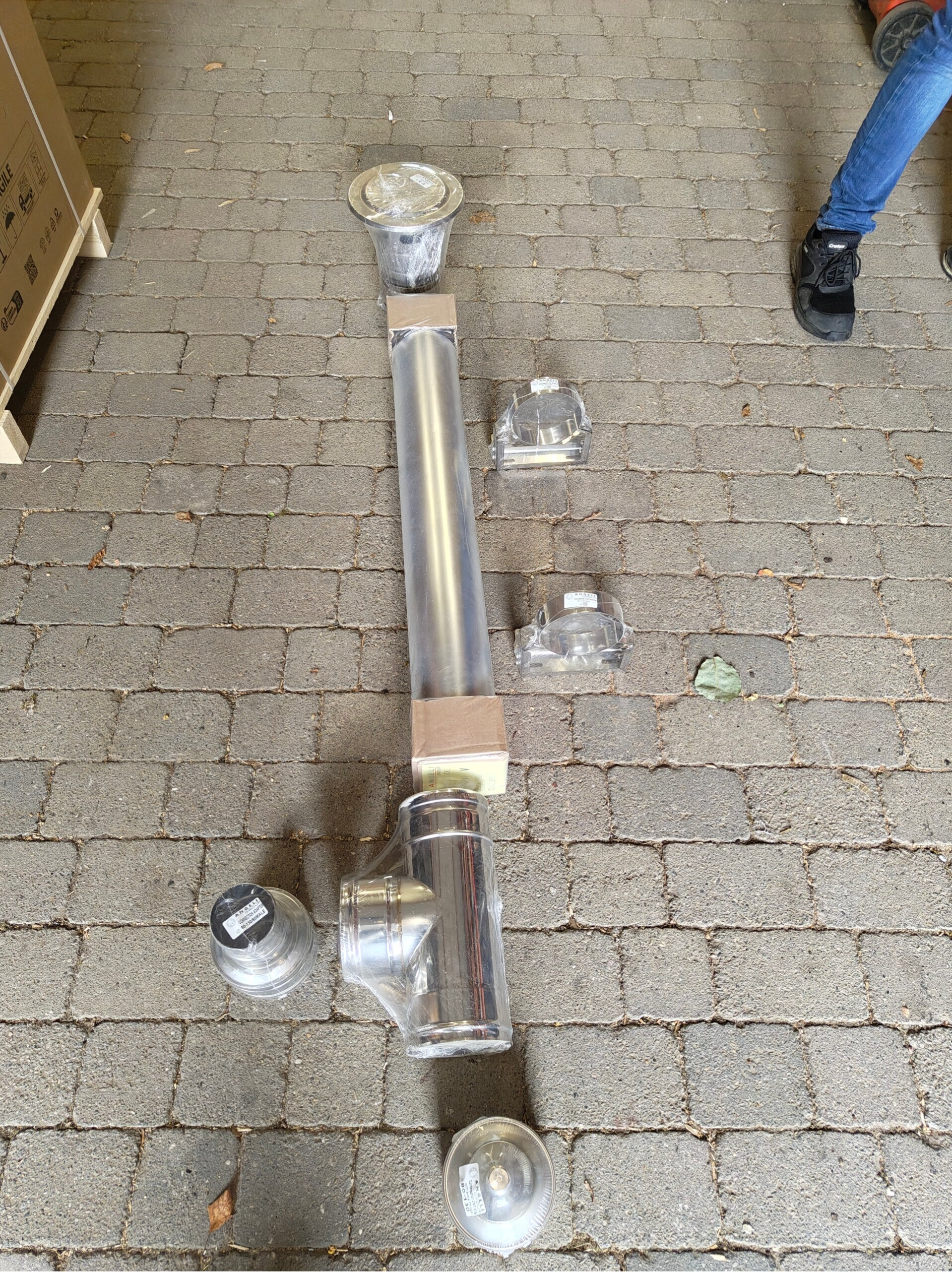 Kit rookafvoer dubbelwandig