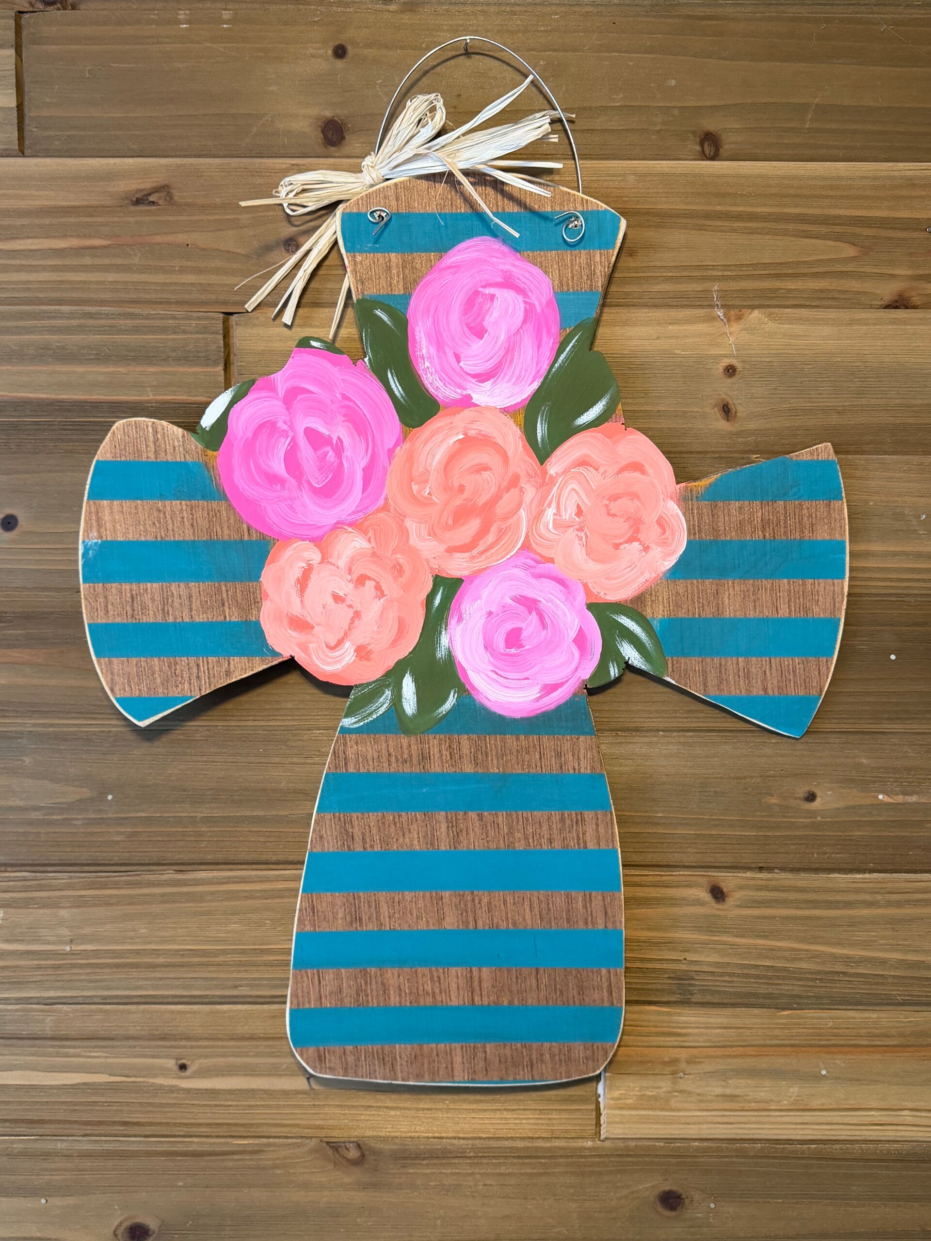 Blue Striped Cross