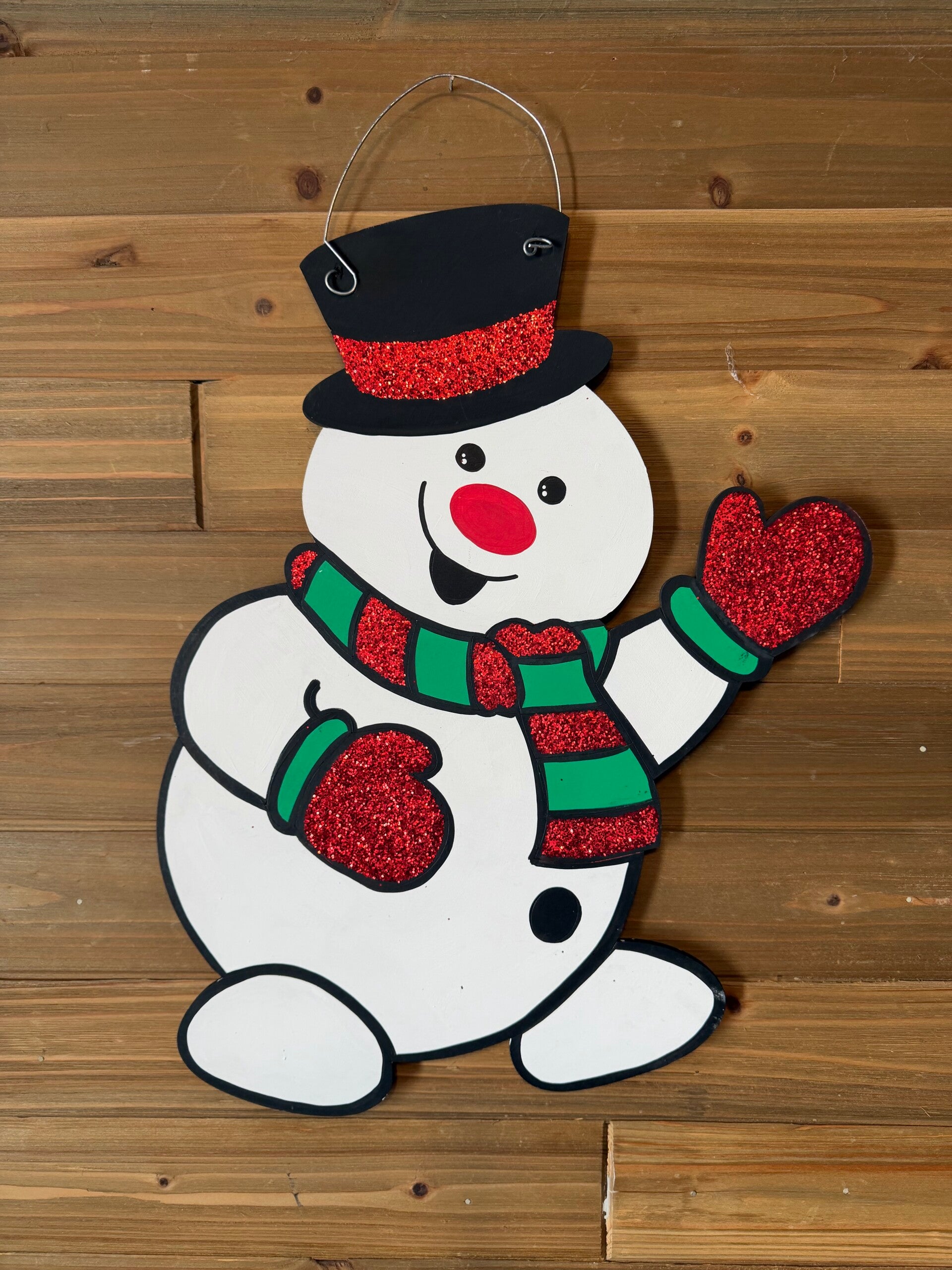 Red Sparkly Snowman