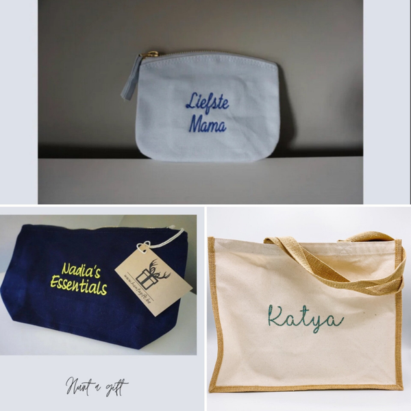 Pochette of toilettas of boodschappentas