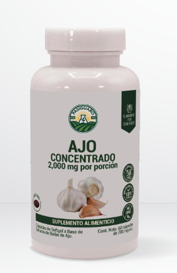 Pasiguaro Concentrated Garlic Extract 2,000 mg | 60 Capsules | 30 Days