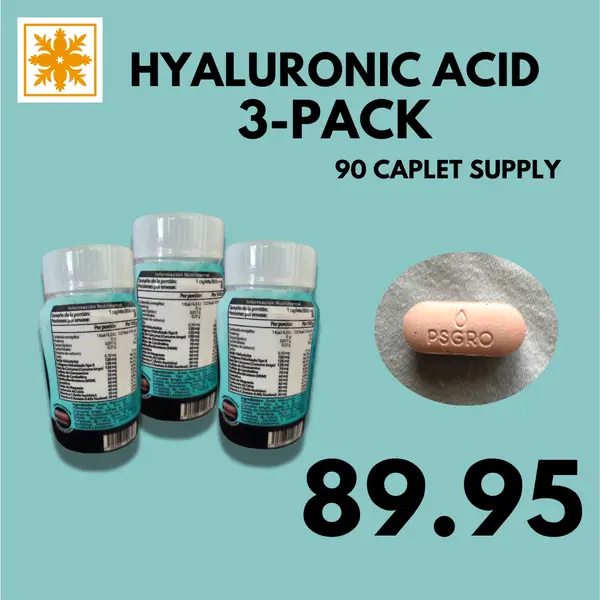 Hyaluronic Acid Supplement 3-Pack | 90 Caplets