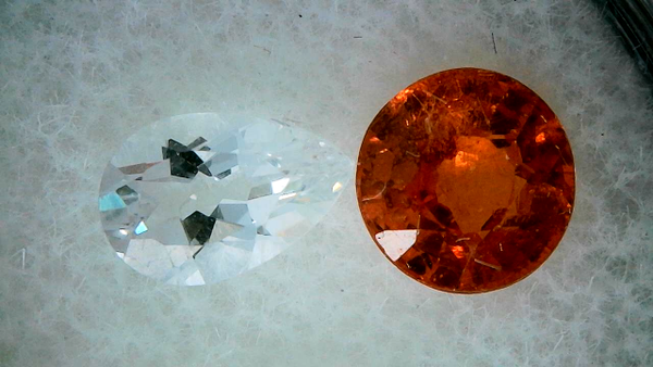 Sperssatite, Garnet, peridot, Citrine, and White Topaz