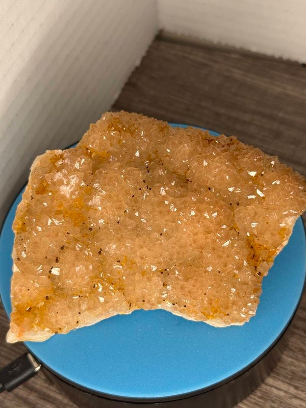 yellow citrine crystal cluster geode