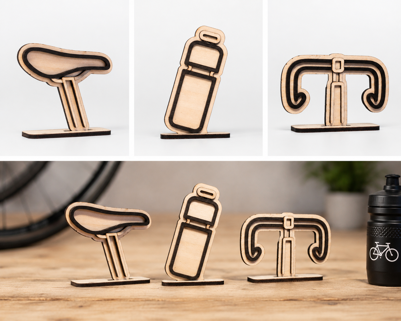 Decoratieve accesoires Wielrennen (Set van 3)
