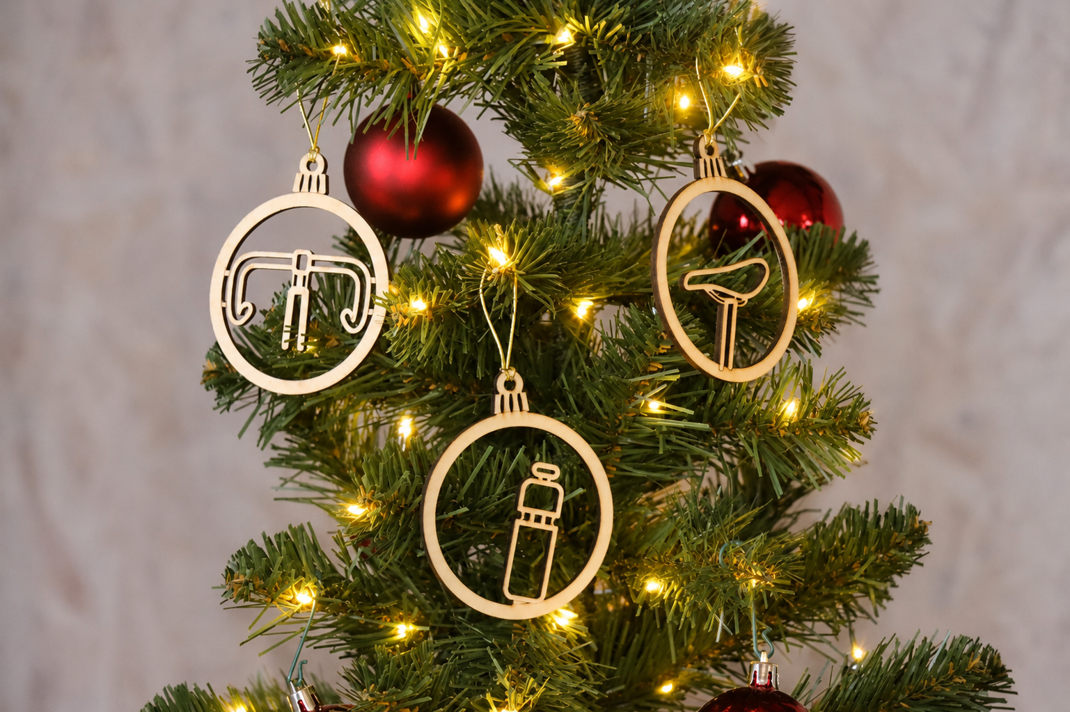 Kerstballen Wielrennen (Set van 3)