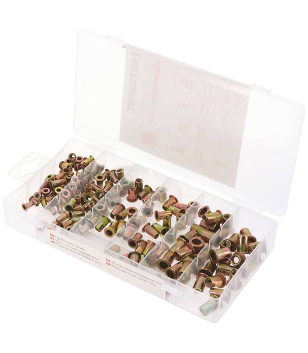 Coffret de 165 Inserts Taraudés à Sertir M3-4-5-6 - Autobest - R105103