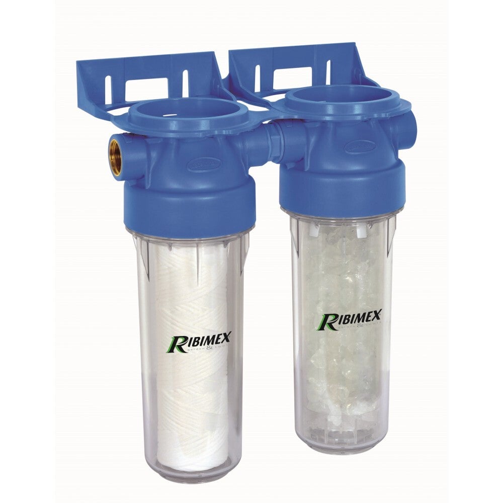 2 Filtres + Cartouches + Support - Filetage 3/4 - Ribimex - R005472
