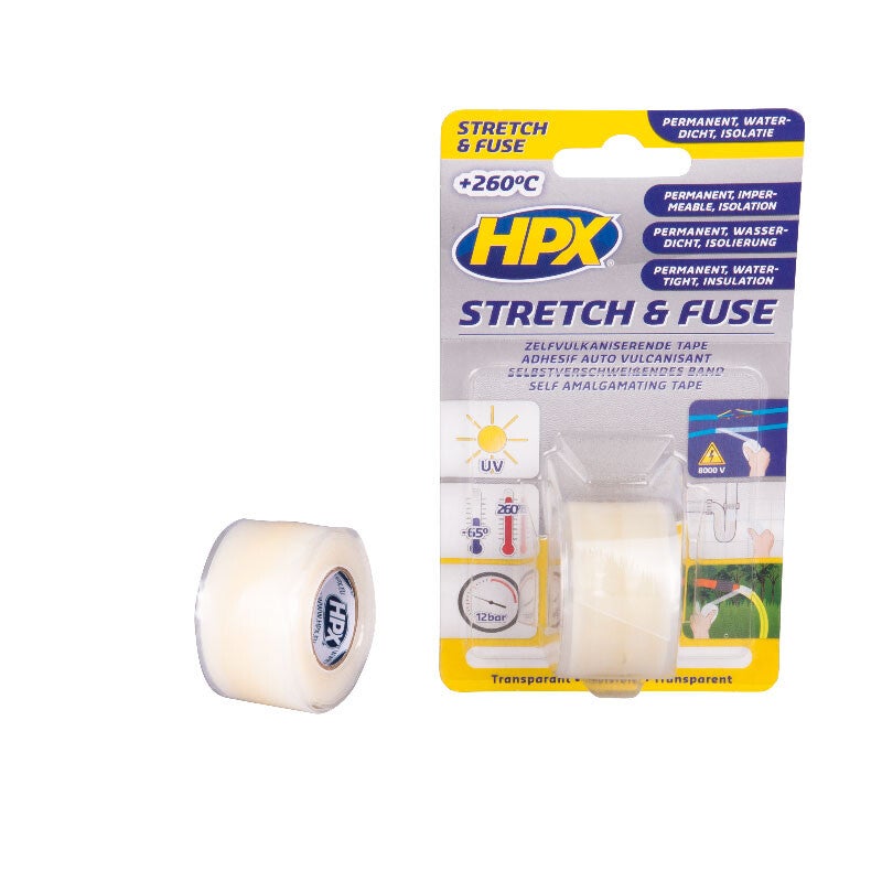 Ruban Vulcanisant Stretch & Fuse Transparent - 25mm x 3m - HPX - R248125