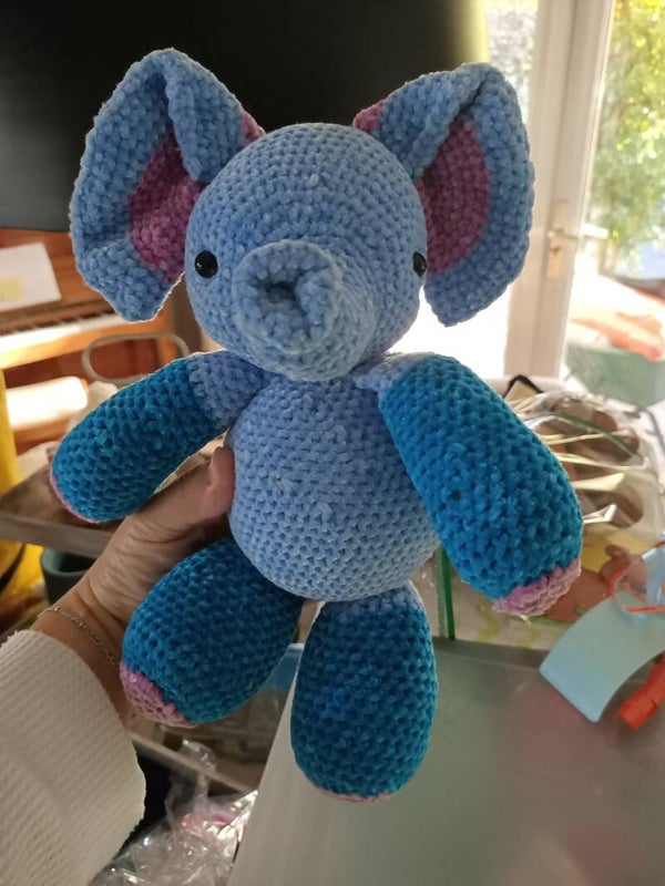 Blauwe olifant met bijpassend boekje