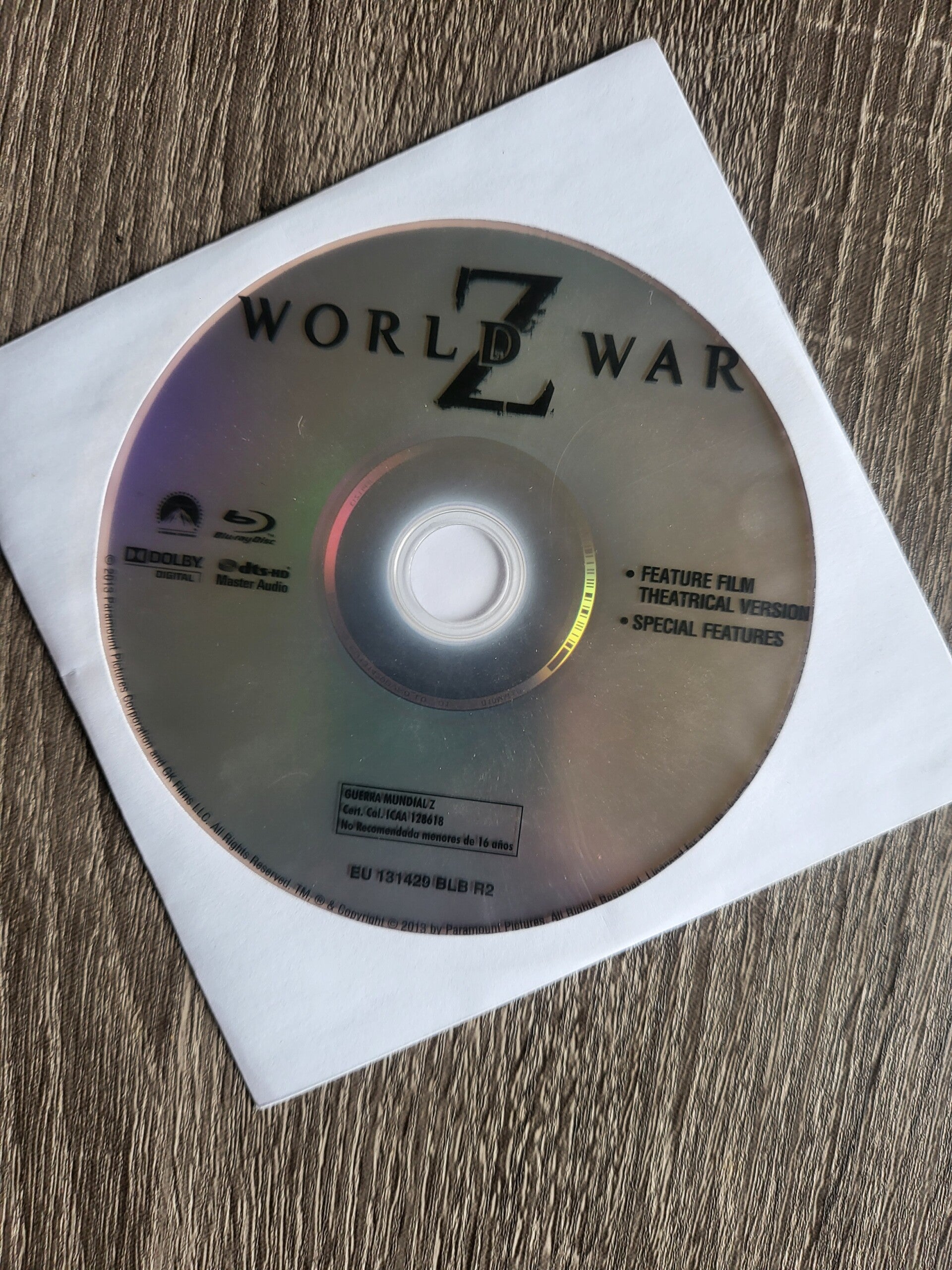 World War Z DVD