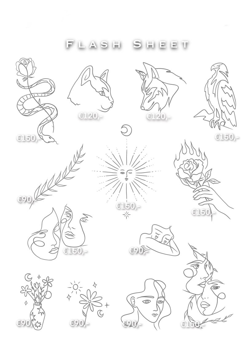 Tattoo Flash Sheet complex