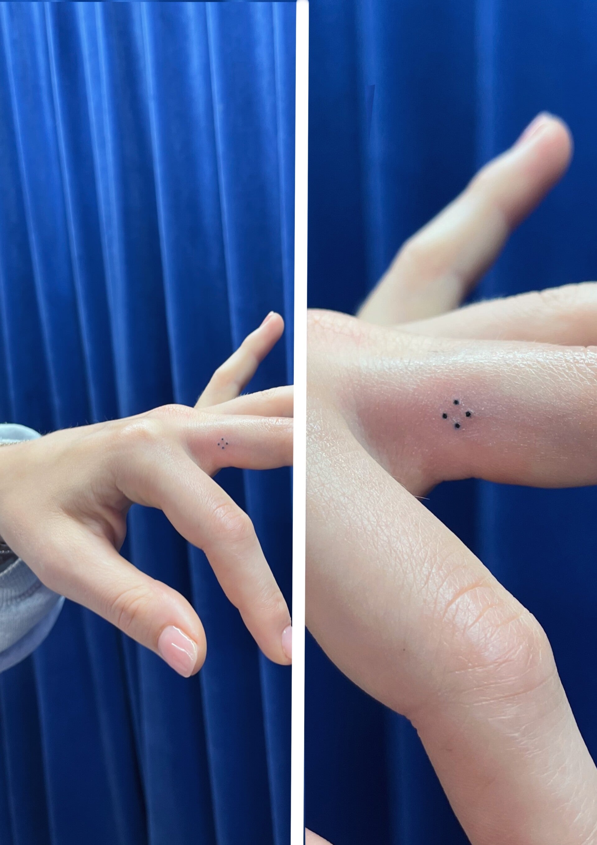 Tiny finger tattoo