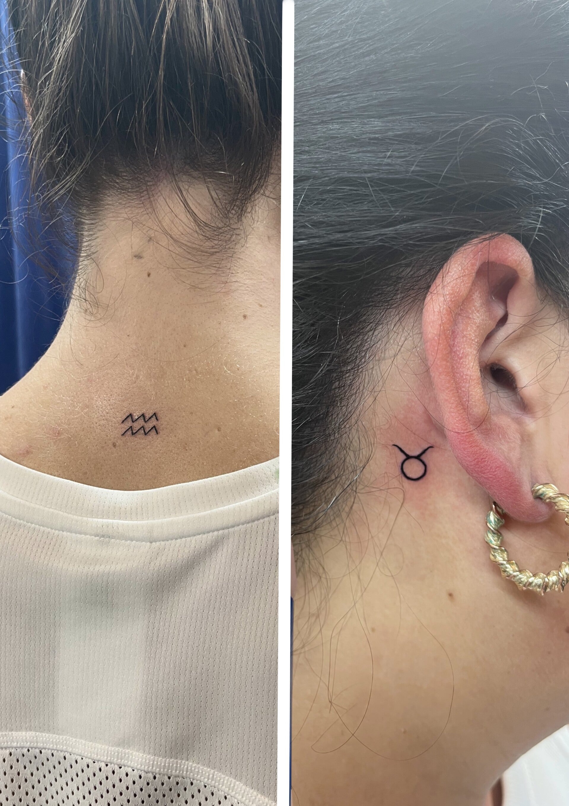 Tiny neck tattoo