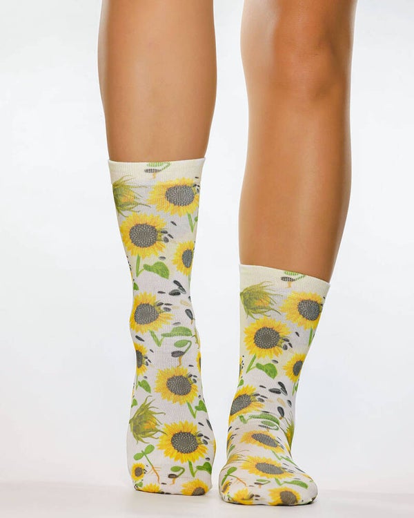 Women Socks Sun Flower