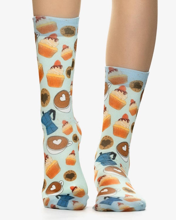 Women Socks Coffee and Muffin