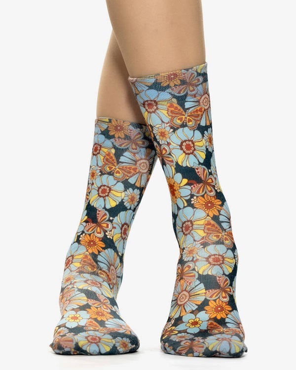 Women Socks Autumn Daisy