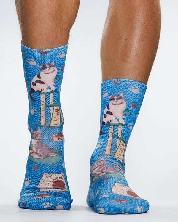 Men Socks Cat Life