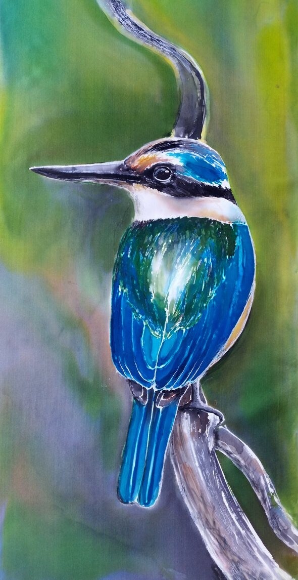 Kingfisher - Outdoor Garden Art Panel