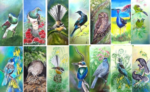 Special: A trio, Three birds of Your Choice - Outdoor Garden Art Panel