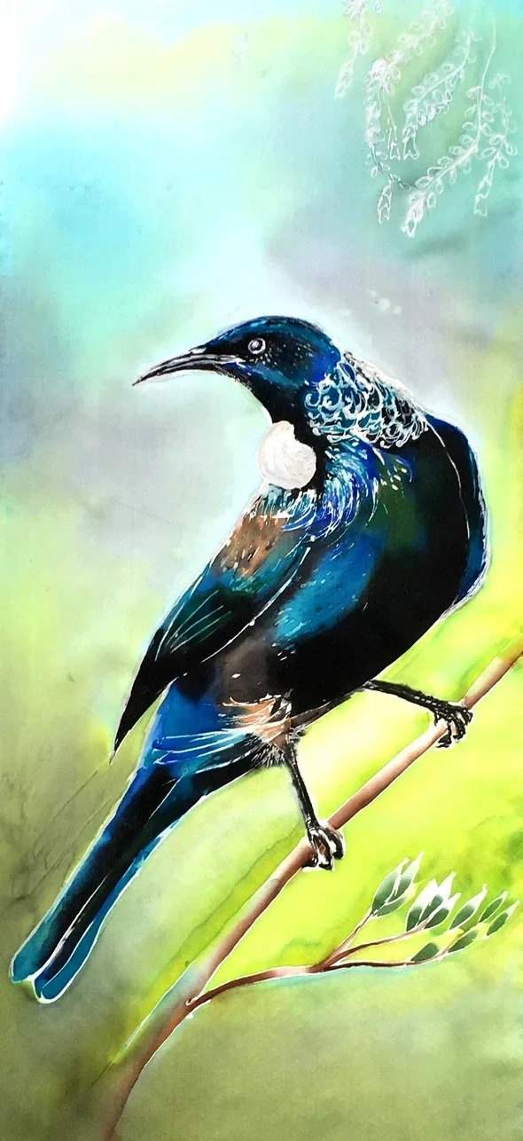 New Zealand Tui Bird - Outdoor Garden Art Panel