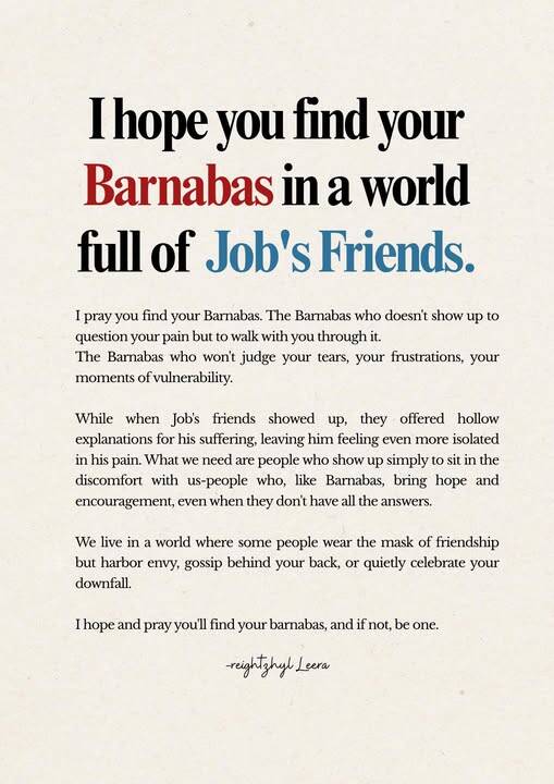 Barnabas and Job's friends