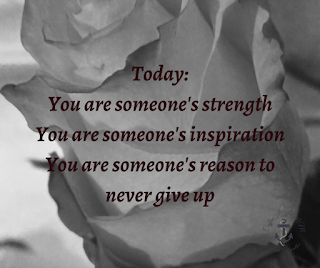 A rose, with words about "You are"