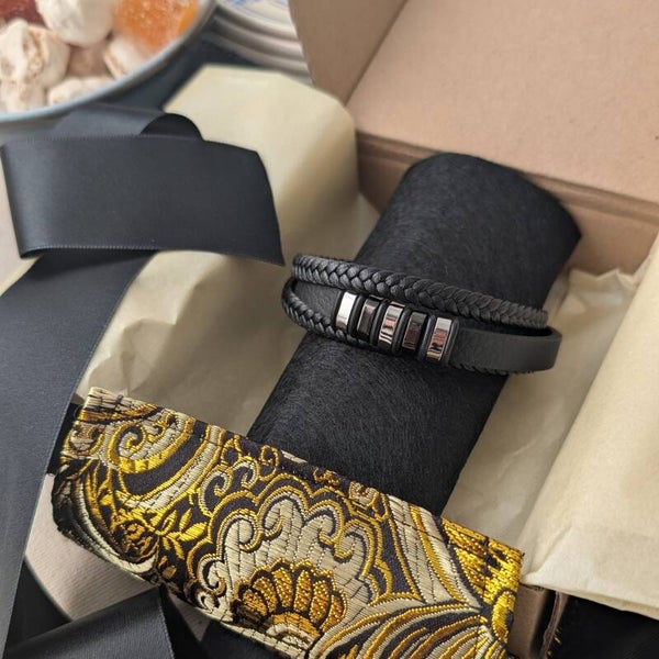 Onyx - Bracelet cuir