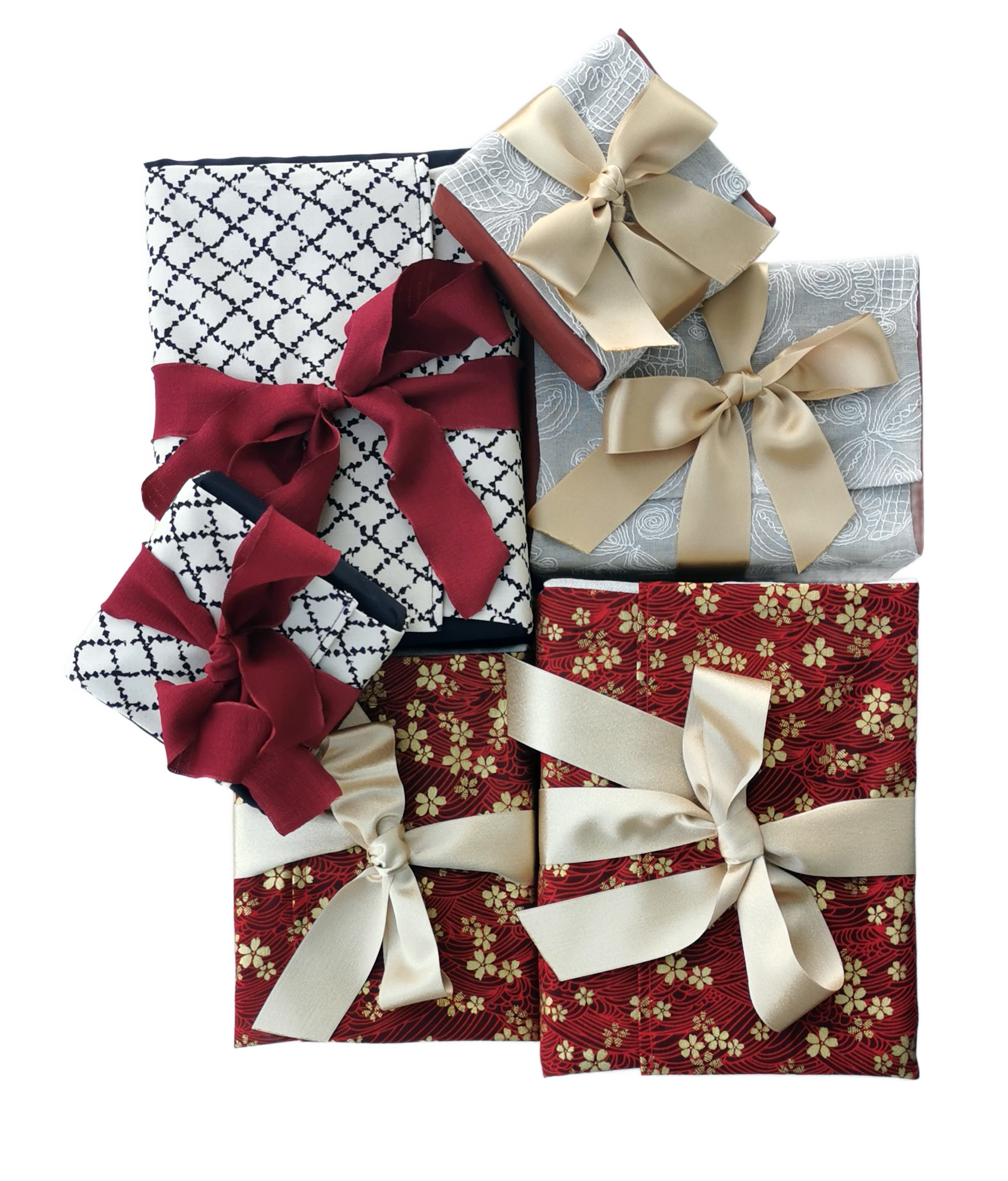 emballage cadeau en tissu réutilisable