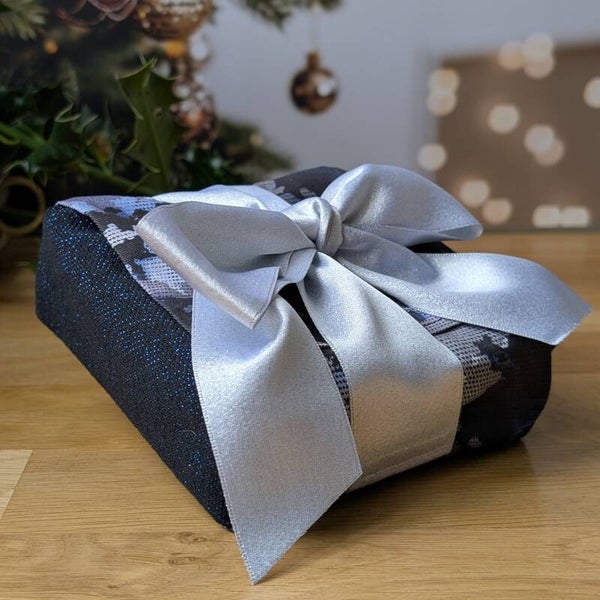 Emballage cadeau en tissu avec boîte – Petit format Azurite