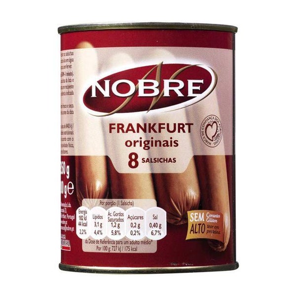 SALSICHAS NOBRE LAT 8 UNID 200GR