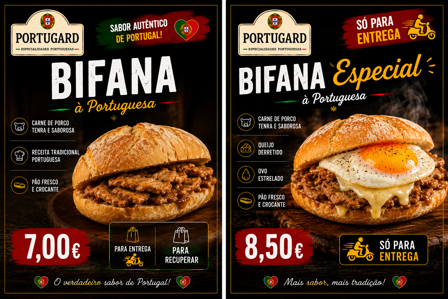 BIFANA NO PÃO / ESCALOPE DE PORC MARINÉE AU PAIN