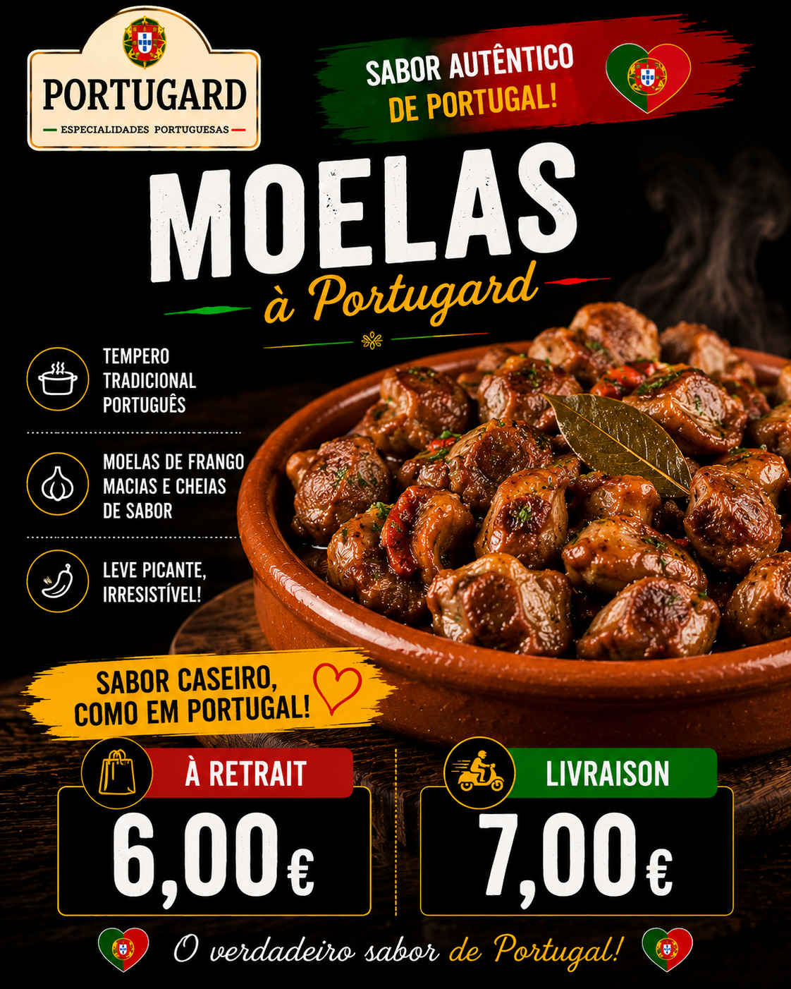MOELAS DE FRANGO / GESIERS DE POULET MARINÉS 200gr