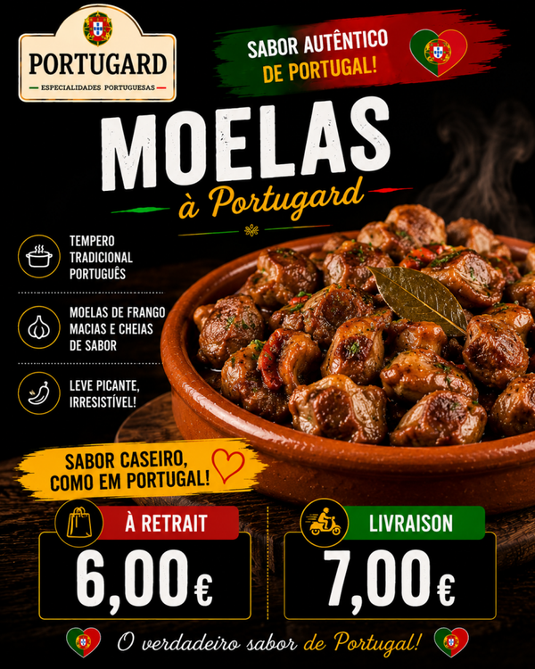 MOELAS DE FRANGO / GESIERS DE POULET MARINÉS 200gr