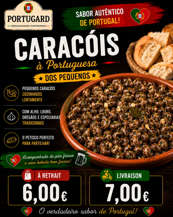 ESCARGOTS A PORTUGAISE (CARACOIS)