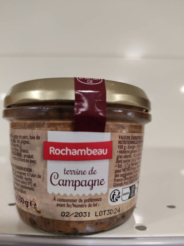 Rochambeau terrine de campagne 180 gr