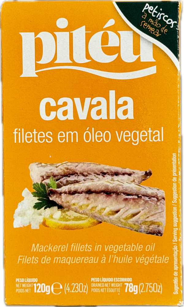 Pitéu – Cavala em Óleo Vegetal (120 g)