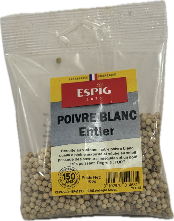 Espig — Poivre Blanc Entier (100g)