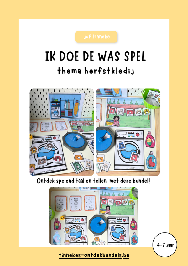 Taalspel: ik doe de was (kleding)